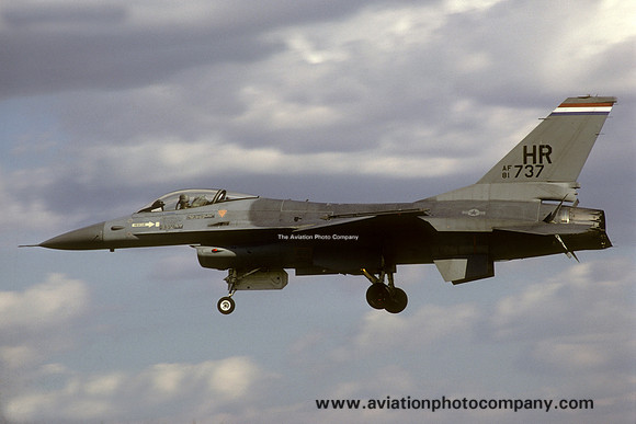 USAF 50 TFW General Dynamics F-16A Fighting Falcon 81-0737/HR (1985)