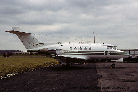 Eastern Airways Hawker Siddeley HS.125-3B G-AZVS at Newcastle (1979)