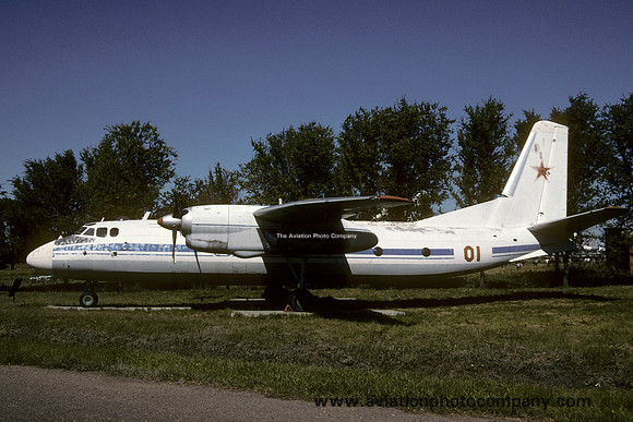 Soviet Air Force Antonov An-24 01 red displayed at Engels (2003)
