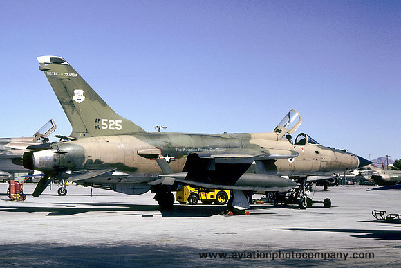 USAF DC ANG 121 TFS Republic F-105D Thunderchief 60-0525 at Nellis AFB (1980)