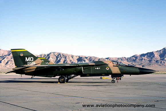 USAF 366 TFW 389 TFS General Dynamics F-111A 66-0028/MO at Nellis AFB (1980)