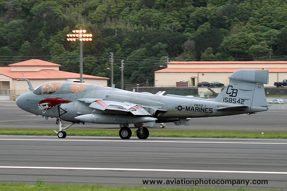 US Marines VMAQ-1 Grumman EA-6B Prowler 158542/CB at Lajes (2012)