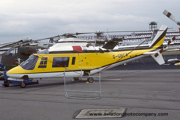 Agusta A-109A G-GBCA at the Farnborough Air Show (1984)