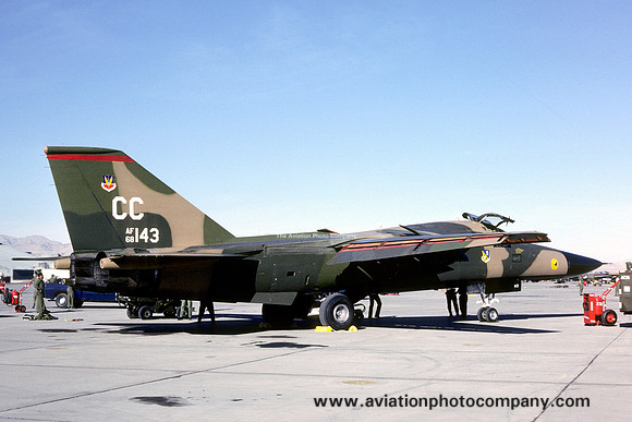 USAF 27 TFW 522 TFS General Dynamics F-111D 68-0143/CC at Nellis AFB (1980)