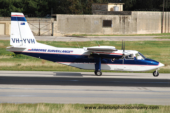 Britten-Norman BN-2T Islander VH-YVH at Malta Luqa IAP (2008)