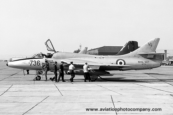 Royal Navy ADS Hawker Hunter T.8 WT772/VL736 at RAF Leuchars