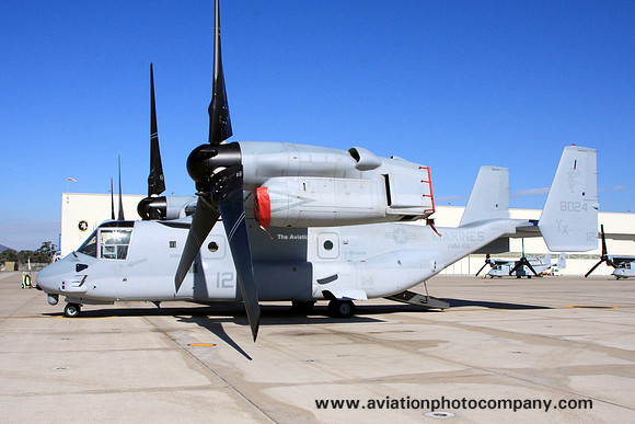 US Marines VMM-166 Bell-Boeing MV-22B Osprey 168024/YX-12 at MCAS Miramar (2012)