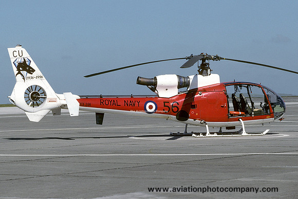Royal Navy 706 Squadron Westland Gazelle HT.2 XX391/CU56 at RNAS Culdrose (1997)