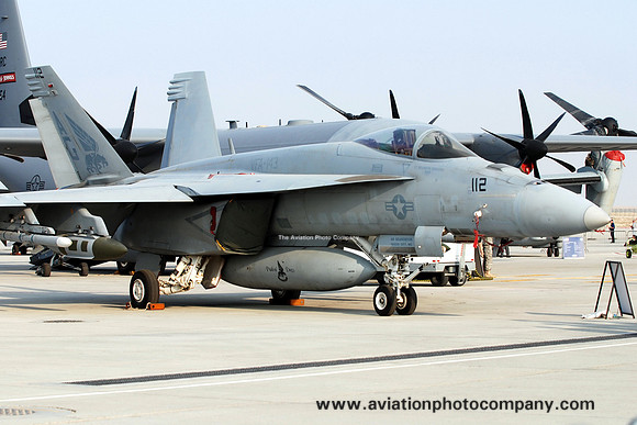 US Navy VFA-143 McDonnell Douglas F/A-18E 166598/AG-112 the Dubai Airshow (2013)