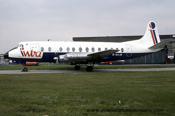 Intra Airways Vickers 815 Viscount G-AVJB at East Midlands (1978)