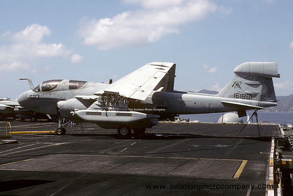 US Navy VAQ-132 Grumman EA-6B Prowler 161881/AA623 on USS Dwight Eisenhower (1998)