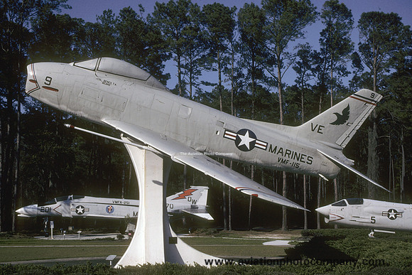 US Marines VMF-115 North American FJ-3 135841 displayed at MCAS Beaufort (1999)
