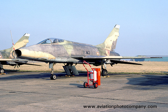 French Air Force North American F-100D Super Sabre 42128/11-MJ stored at RAF Sculthorpe (1976)