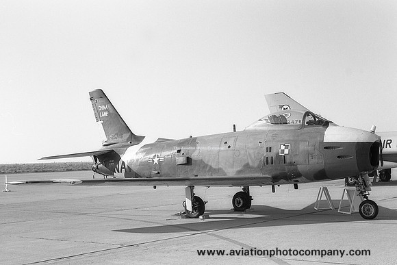 US Navy China Lake North American QF-8H Sabre 52-5746 at Edwards AFB (1974)