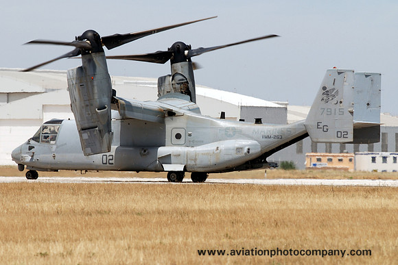 USMC VMM-263 Bell-Boeing MV-22B 167915/EG-02 at Malta IAP (2014)