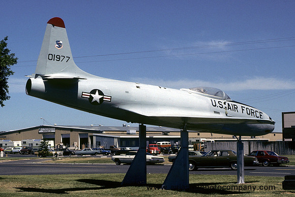 USAF Lockheed F-80A 50-1977 displayed at Merced (1977)