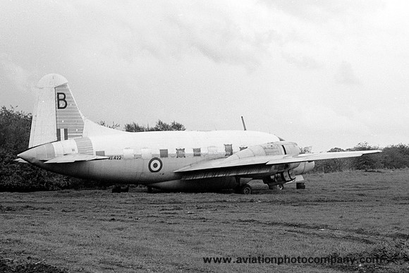 RAF Vickers Varsity T.1 WF422/B at the Catterick Fire School (1976)