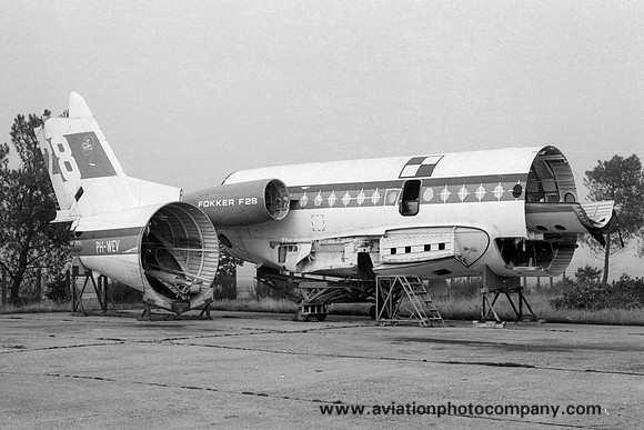 Fokker F-28-1000 Fellowship PH-WEV at Woensdrecht (1974)