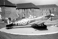 RAF Supermarine Spitfire Vb 5718M displayed at RAF Church Fenton (1965)