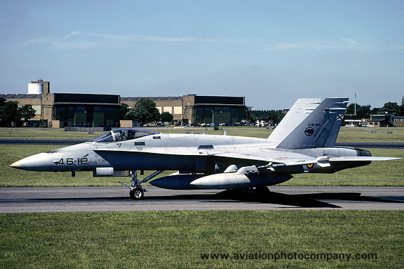 Spanish Air Force Ala 46 McDonnell Douglas F/A-18A Hornet C.15-84/46-12 at RAF Waddington (2003)