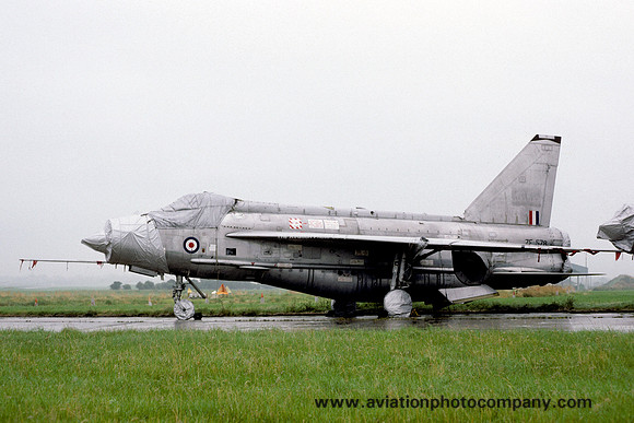 Ex Saudi Air Force English Electric Lightning F.53 ZF578 stored at Warton (1987)