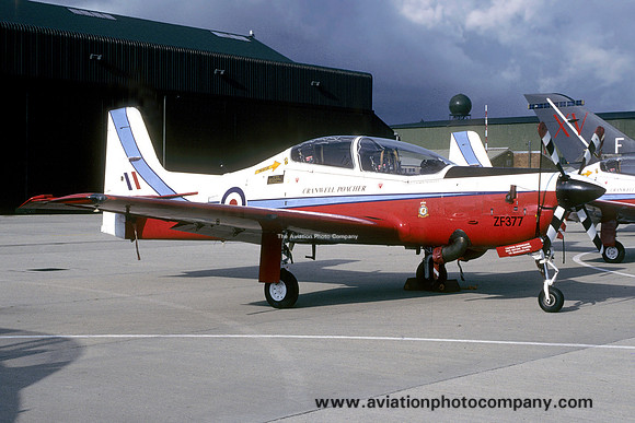 RAF 3 FTS 'Cranwell Poacher' Embraer Tucano T.1 ZF377 at the RNAS Yeovilton Air Day (1994)