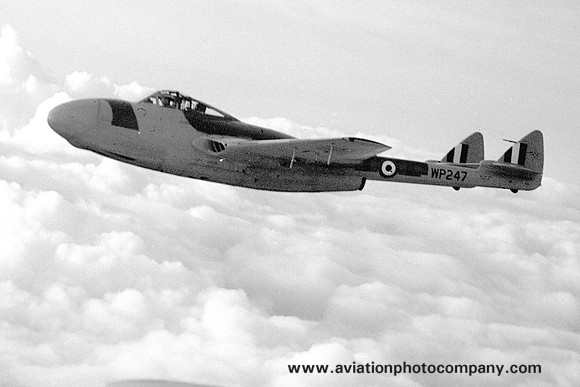 RAF 23 Squadron De Havilland Vampire NF.10 WP247  Air to Air