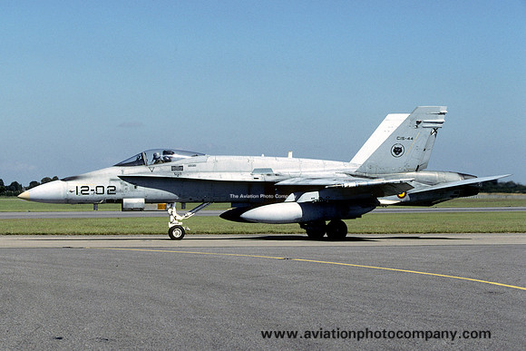 Spanish Air Force Ala 12 McDonnell Douglas EF-18A Hornet C.15-44/12-02 at RAF Waddington (2003)