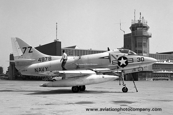 US Navy South Weymouth Douglas A-4B Skyhawk 144878/7Z-30 at Los Alamitos (1965)