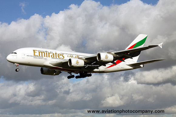 Emirates Airbus A380-800 A6-EEJ at London Heathrow (2013)