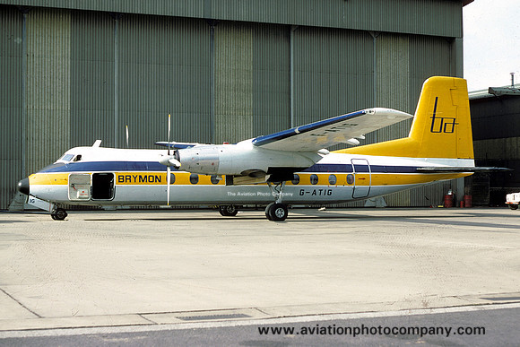 Brymon Handley Page Herald G-ATIG at East Midlands (1977)