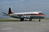 Zaire Aero Service Vickers 757 Viscount 9Q-CKB at East Midlands (1978)