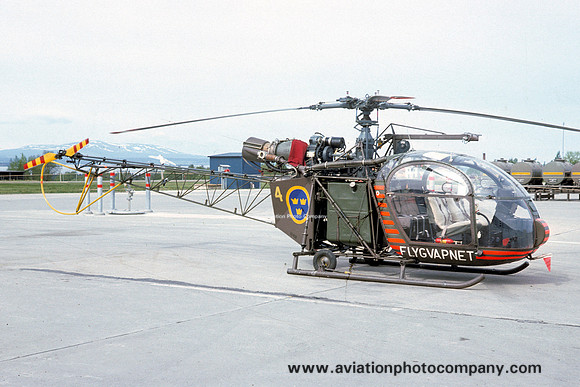 Swedish Air Force F4 Sud Alouette II 2408 (1976)