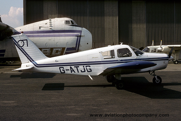 Piper PA-28-140 Cherokee G-ATJG at East Midlands (1977)
