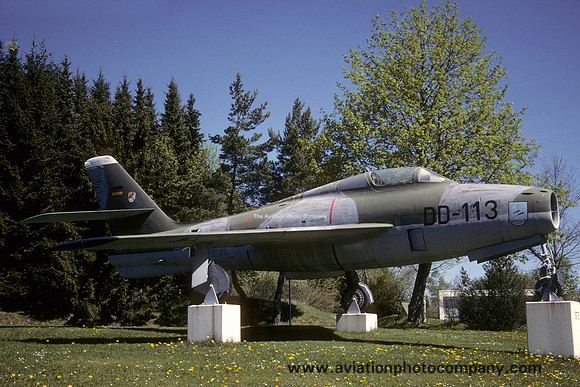 German Air Force Republic F-84F DD+113 displayed at Messtetten (2003)
