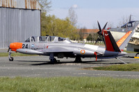 French Navy 59S Fouga CM.175 Zephyr 24 displayed at Rochefort (1987)