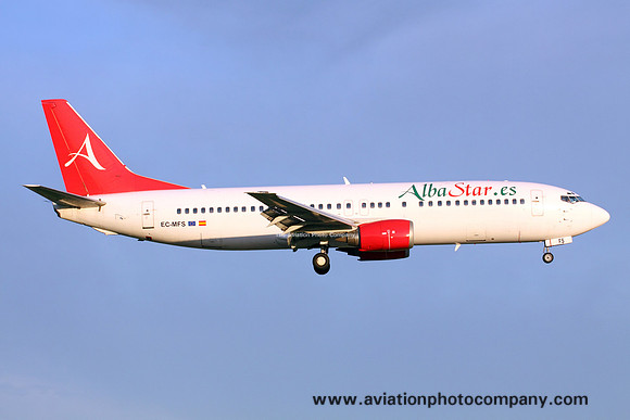 Alba Star Boeing 737-400 EC-MFS at Manchester IAP (2016)