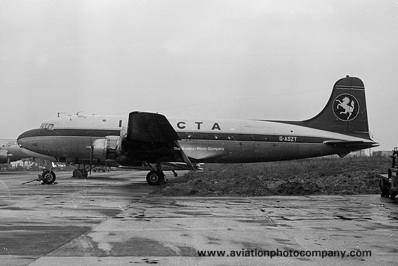 Invicta Douglas DC-4 G-ASZT stored at Luton (1966)