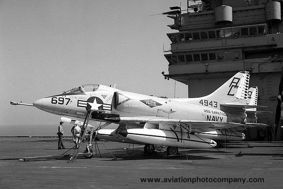 US Navy VA-216 Douglas A-4B Skyhawk 144943/AC-697 on board USS Saratoga