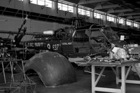 Royal Navy Westland Wasp HAS.1 XT418 stored at Wroughton (1977)