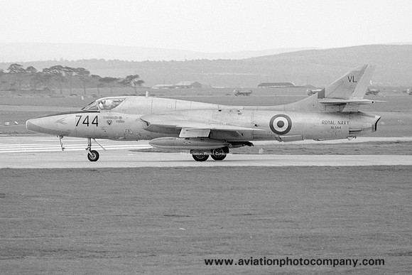 Royal Navy FRADU Hawker Hunter T.8 XL584/VL744 at RNAS Lossiemouth (1973)