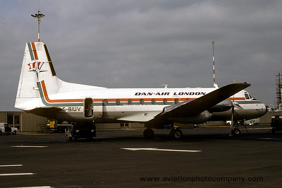 Dan Air Hawker Siddeley HS.748 G-BIUV (1981)
