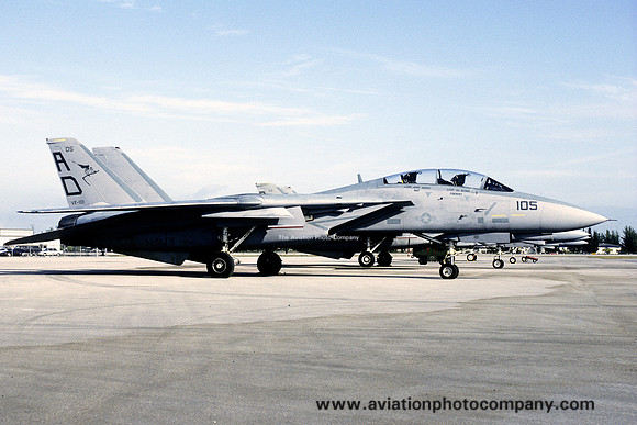 US Navy VF-101 Grumman F-14B Tomcat 162912/AD-105 (1991)