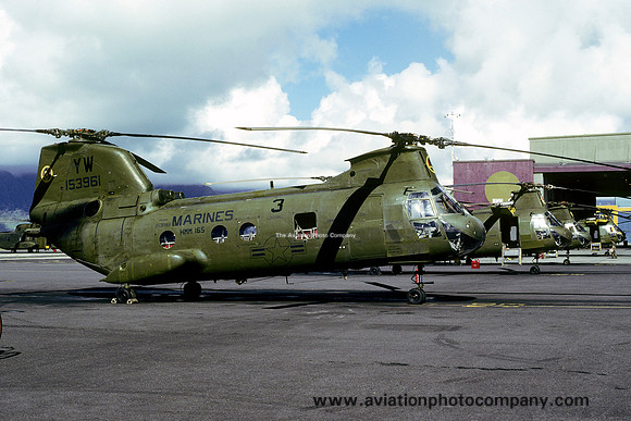 US Marines HMM-165 Vertol CH-46F Sea Knight 153961/YW-3 (1979)