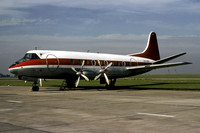 Zaire Aero Service Vickers 757 Viscount 9Q-CKS at East Midlands (1978)