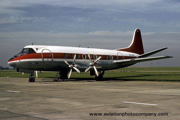 Zaire Aero Service Vickers 757 Viscount 9Q-CKS at East Midlands (1978)