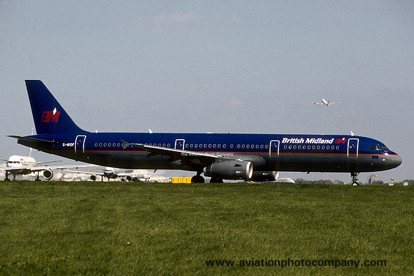 British Midland Airbus A321-200 G-MIDF at London Heathrow (1998)