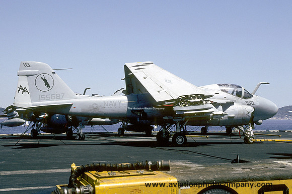 US Navy VA-35 Grumman A-6E Intruder 155687/AA-510 on board USS Saratoga (1992)
