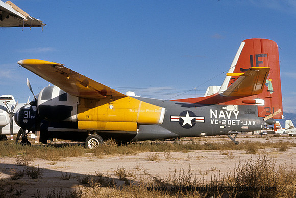 US Navy VC-2 Grumman US-2C 133359/JE-31 stored at MASDC Davis Monthan (1976)