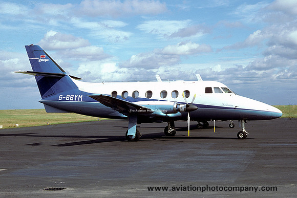 Morgan Crucible Ltd Handley Page Jetstream 200 G-BBYM at Newcastle (1977)